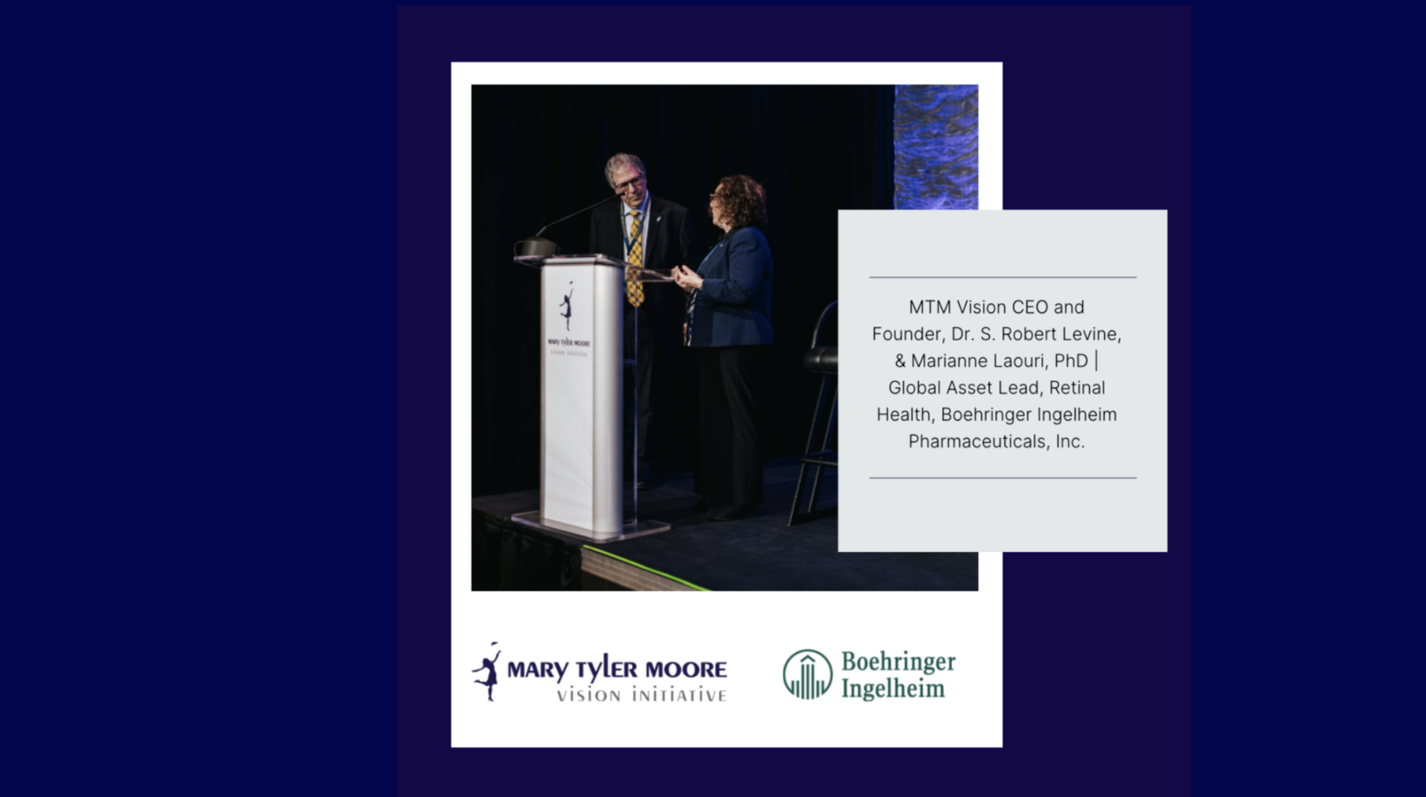 Boehringer Ingelheim Announces Partnership with Mary Tyler Moore Vision Initiative to Target Diabetic Retinal Disease